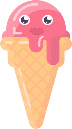 Strawberry ice cream cone | Public domain vectors