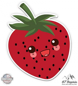 Amazon.com: Kawaii Strawberry Cute - Vinyl Sticker Waterproof Decal ...
