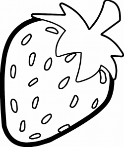 nice Strawberry Bold Outline Coloring Page | Outline | Food coloring ...