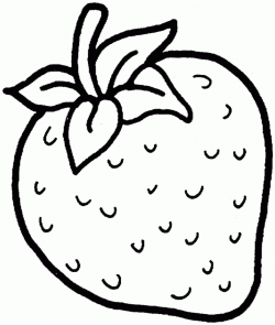 Strawberry Outline Coloring Outline | 99coloring.com - Clip Art Library