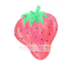 Strawberry Watercolor Clipart