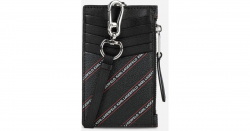 Karl Lagerfeld Black K/stripe Logo Badge Holder