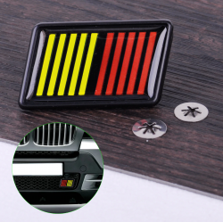 US $3.71 7% OFF|CITALL ABS Front Grille Waterproof Black Red Yellow Color  Stripe Emblem Badge Fit for Mitsubishi Lancer Evolution Eclipse-in Car ...