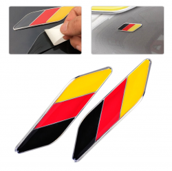 US $3.63 9% OFF|beler 1 Pair Aluminum Germany Flag Emblem Badge Stripe  Sticker Decal for VW Ford Audi BMW Benz Toyota Honda Mazda Hyundai  Toyota-in ...