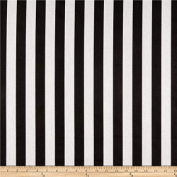 Richland Textiles 1 in. Stripe Black/White Fabric By The Yard