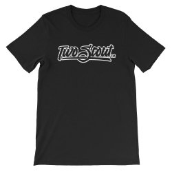 Two Scout Stripe logo Streetwear T Shirt ( Black )