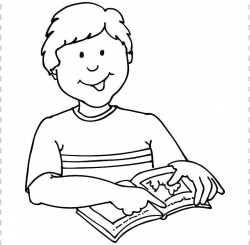 Download for free 10 PNG Reading clipart black and white ...