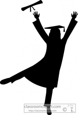 Graduation Graduate Silhouette Cap Gown Classroom Clipart ...