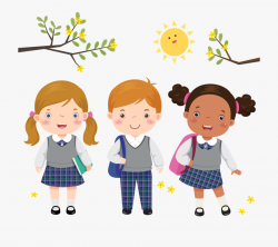 School Uniforms Uniform Vector Wear Student Child Clipart ...