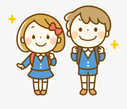 Student With Backpack Clipart - Student With Uniform Clipart ...