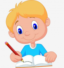 A Writing Boy | Kids schedule, Writing clipart, Classroom rules