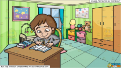 A Girl Studying Happily and A Bedroom Of A Baby Background