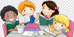 Child , Students, group of children studying illustration ...