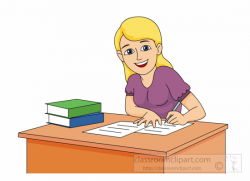 75+ Girl Studying Clipart | ClipartLook