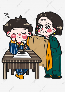 Studying The Cute Grandmother Who Blankets The Little Boy ...