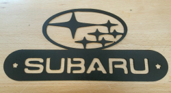 Subaru emblem logo metal wall art plasma cut decor STi gift idea