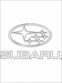 Coloring page Subaru logo | Coloring pages | Subaru logo ...