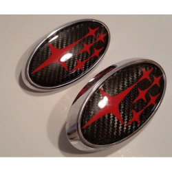 2008 - 2019 WRX or STI Carbon Fiber Front and Rear badge Set