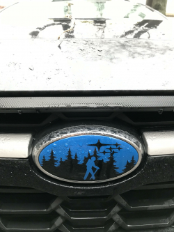 Saw this cool custom Subaru badge behind my apartment ...