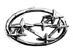 Vintage Subaru badge that I drew recently : subaru