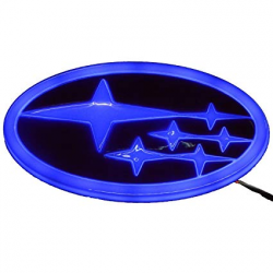 Hisport 4D LED Car Tail Logo Light Badge Lamp Emblem Sticker for Subaru  Accessory