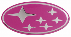 Subaru \'Stars\' Grille Badge/Emblem - Pink - Impreza 01-05