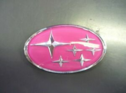 Details about JDM New Subaru OEM IMPREZA GC8 GF8 STI Front Pink F Ornament  Emblem Japan EMS