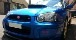 Pink STi Badge Emblem Fitment | WRX STi Mods