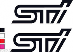 Detalles acerca de 2X Sti Logo Decal Sticker Vinyl Para Subaru Impreza Wrx  Sti Wrc-tamaño personalizado- mostrar título original