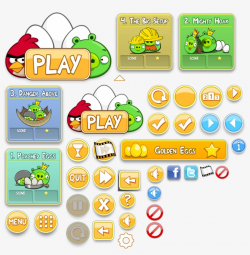 Yellow Subscribe Button Png - Angry Birds Play Button PNG ...