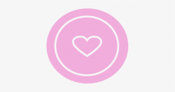 Mysticker Pink Heart Circle Button Cute Adorable Sweet ...