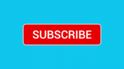 Mouse clicking a subscribe button and bell notification with a blue  background.