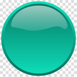 Round teal illustration, Green Circle Button transparent ...
