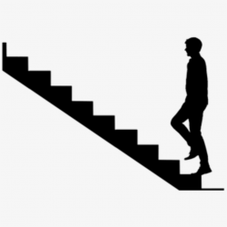 Ladder Of Success Png Hd - Man Walking Up Stairs ...