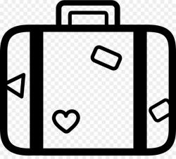 Black And White Suitcase PNG Baggage Suitcase Clipart ...