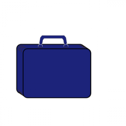 Blue Suitcase clipart, cliparts of Blue Suitcase free ...