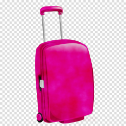 Travel Hand clipart - Pink, Suitcase, Red, transparent clip art