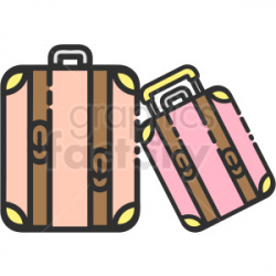 suitcase vector clipart . Royalty-free icon # 410267