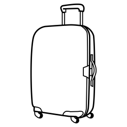 Free Luggage Cartoon Black And White, Download Free Clip Art ...