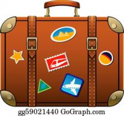 Suitcase Clip Art - Royalty Free - GoGraph
