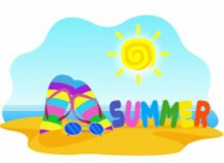 Flipflops on beach sand summer clipart » Clipart Portal