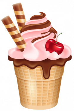 ICE CREAM * | CLIP ART - SUMMER - CLIPART | Cherry ice cream, Ice ...