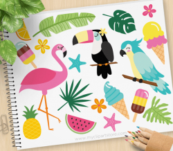 Tropical Summer - Premium Vector Clipart Illustrations by MyClipArtStore