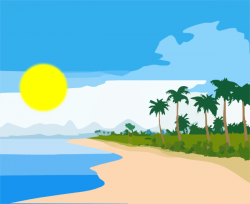 Sun Clipart beach 2 - 600 X 491 Free Clip Art stock illustration ...