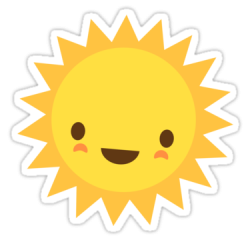 Cute kawaii sun cartoon character | Sticker | Kawaii | Cute sun ...