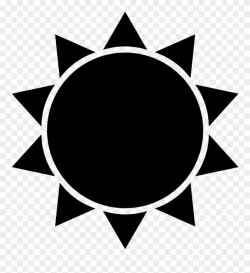 Sun Silhouette Clip Art At Getdrawings - Flat Icon Sun - Png ...