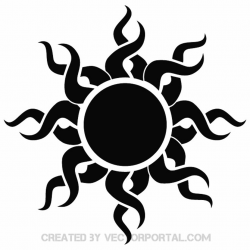TRIBAL SUN FREE VECTOR - Free vector image in AI and EPS format.