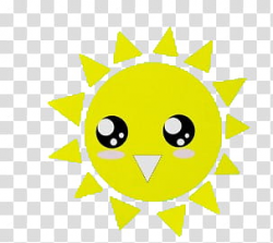 Kawaii O, yellow sun illustration transparent background PNG ...