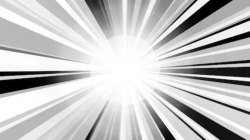 White sunburst starburst rays background. rotating sun ray animation  background. animated shining sun against bright blue sky. animation with  alpha (transparent background) for easy use in your video.