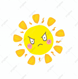 Cute Angry Sun Vector, Sun, Cute, Sunny PNG and Vector with ...